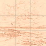 Sepia sketch with grid