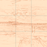 Sepia sketch with grid