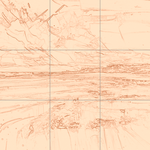 Sepia sketch with grid