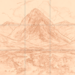 Sepia sketch with grid