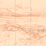 Sepia sketch with grid