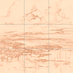 Sepia sketch with grid