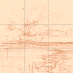 Sepia sketch with grid