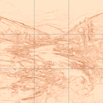 Sepia sketch with grid