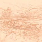 Sepia sketch with grid