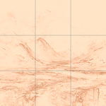 Sepia sketch with grid