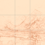 Sepia sketch with grid