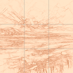 Sepia sketch with grid