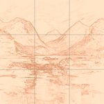 Sepia sketch with grid