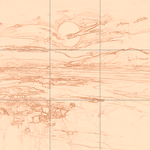 Sepia sketch with grid