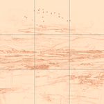 Sepia sketch with grid