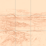 Sepia sketch with grid