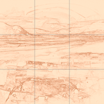 Sepia sketch with grid