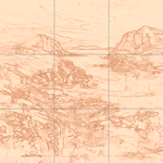 Sepia sketch with grid