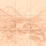 Sepia sketch with grid