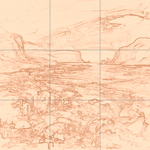 Sepia sketch with grid