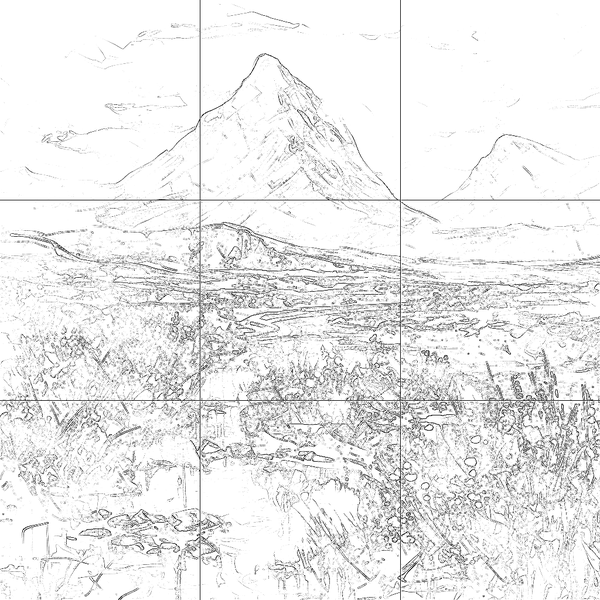 Sketch with grid