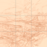 Sepia sketch with grid