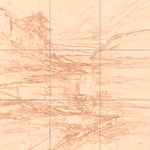 Sepia sketch with grid