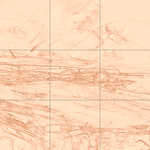 Sepia sketch with grid