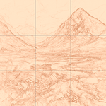 Sepia sketch with grid