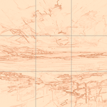 Sepia sketch with grid