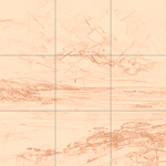 Sepia sketch with grid