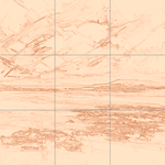 Sepia sketch with grid