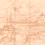 Sepia sketch with grid