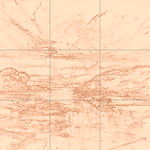 Sepia sketch with grid