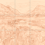 Sepia sketch with grid