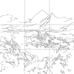 Line drawing with grid