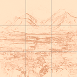 Sepia sketch with grid