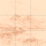 Sepia sketch with grid