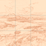 Sepia sketch with grid