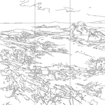 Line drawing with grid