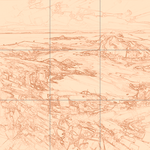 Sepia sketch with grid