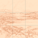 Sepia sketch with grid