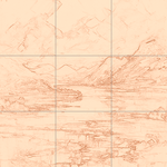 Sepia sketch with grid