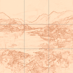 Sepia sketch with grid