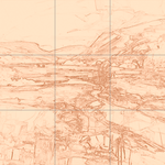 Sepia sketch with grid