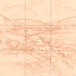 Sepia sketch with grid