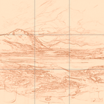 Sepia sketch with grid