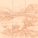 Sepia sketch with grid