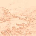 Sepia sketch with grid