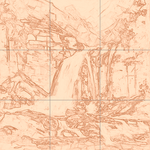 Sepia sketch with grid