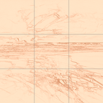 Sepia sketch with grid