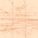 Sepia sketch with grid