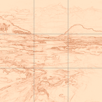 Sepia sketch with grid