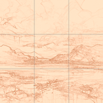 Sepia sketch with grid